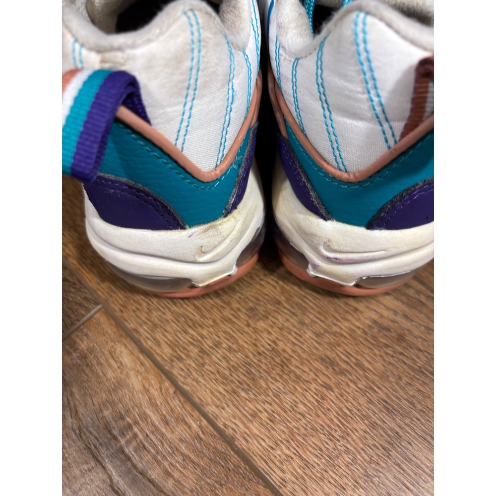 Nike‎ Air Max 98 SE Shoes White Teal Purple Orange Swoosh Size 7Y - Picture 6 of 12